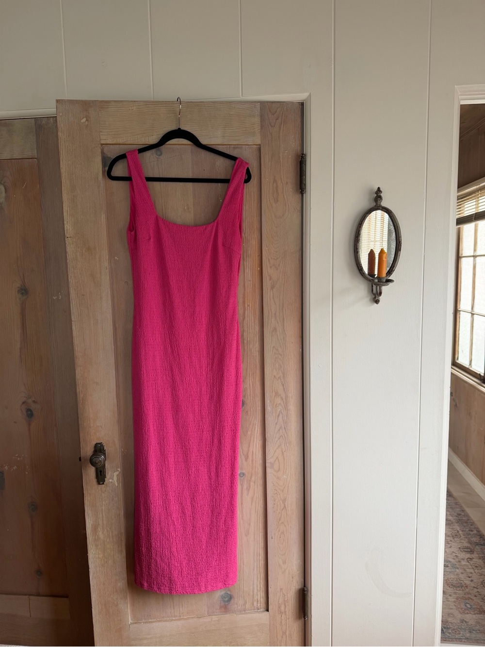 Backless Hot Pink Tank Dress